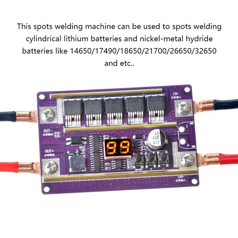 12V Spot Welder DIY Board 99 Gears Power Spot Welding Control Board Adjustable for Welding 18650 Battery Nickel Sheet