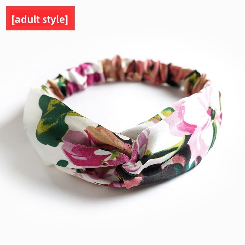 Satin Elastic Crossed Headband Geranium Ladies Hair Accessories Girls Headband