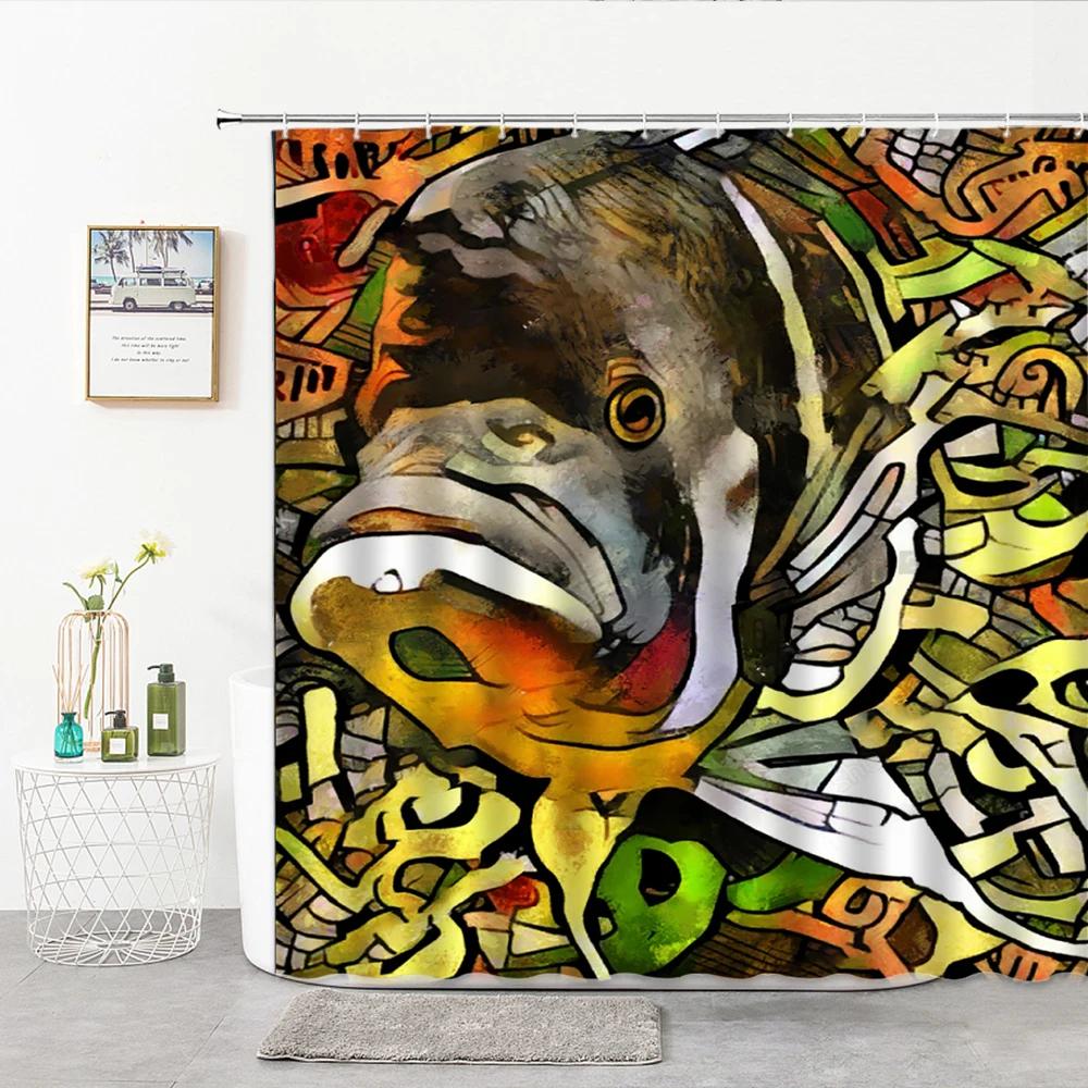 Jellyfish Shower Curtain Cute Funny and Beautiful Watercolor Ocean Wild Creature Printed Bathroom Curtain Home Decor with Hook