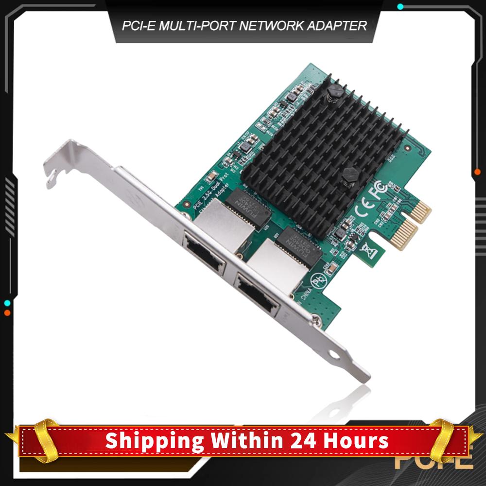 1/2/4 Port 2.5GB PCIe Network Card PCIe Network Adapter RJ45 NIC PCI Express Gigabit Ethernet Card RTL8125BG Chip for Desktop PC