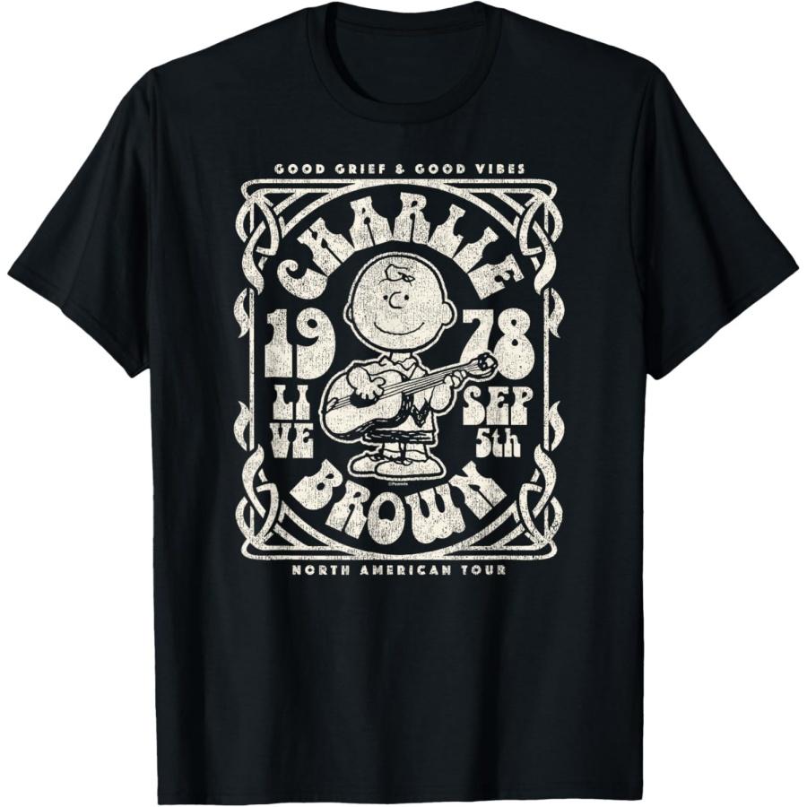 Peanuts - Charlie Brown Good Grief Good Vibes Live Tour T-Shirt S