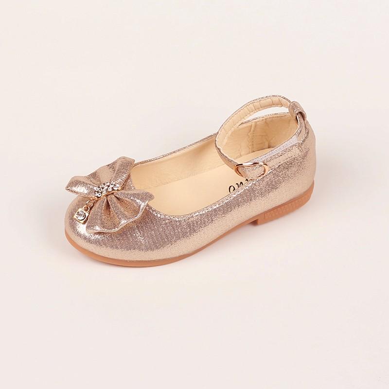 Children Toddler Girl Fashion Soild Bowknot Dance Quality Princess Shoes