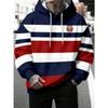 2026 Spring/Summer Best-selling Simple Casual Fashion-Style Comfortable Soft 3D Stripes Patterned Printed Men's Hooded Sweatshir