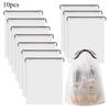10/20/50pcs Portable Shoe Storage Drawstring Storage Bags Sundries Travel Makeup Bag Waterproof Transparent Plastic Storage Bags