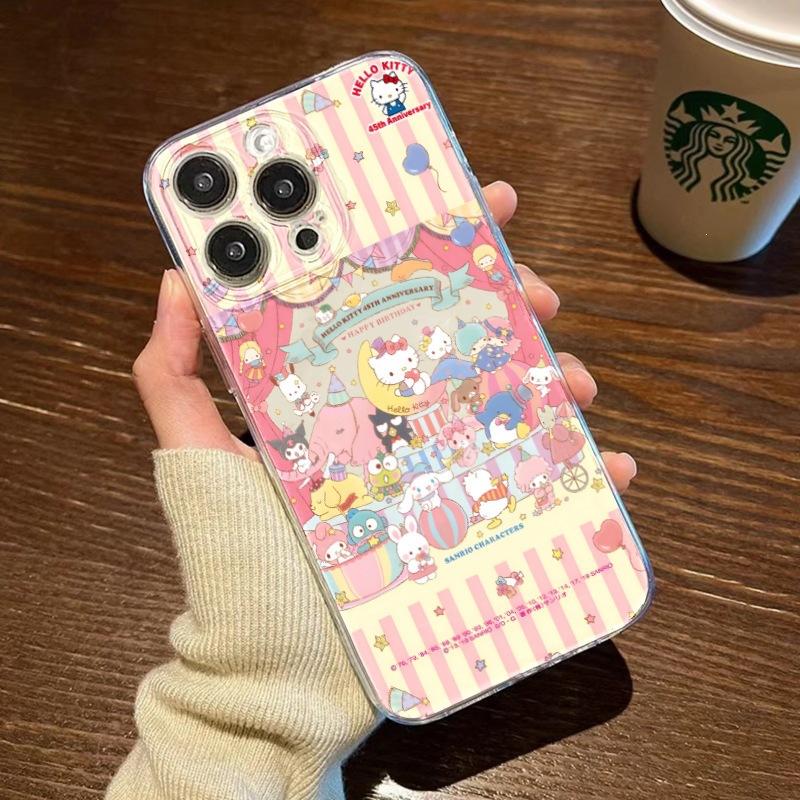 Circus Sanrio mobile phone case is all-inclusive for Apple 13/16PROMA personalized creative animation/15/14
