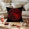 Movie GGame of Thrones Cushion Cover Silky Short Plush Invisible Zipper Dustproof Sofa Pillow Case for Home Decor