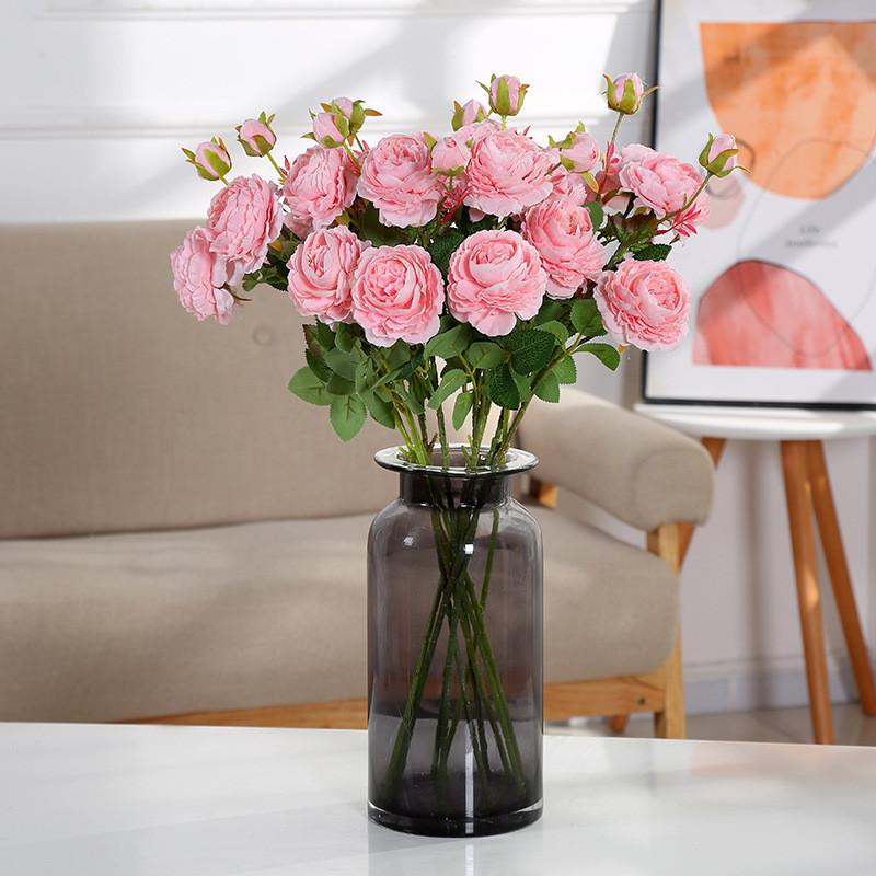 Style Artificial European Peony Rose Silk Flower For Props Wedding
