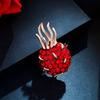 Creative Dragon Fruit Brooch Female Cute Japanese Simple And Versatile Personality National Temperament Brooch Accessories