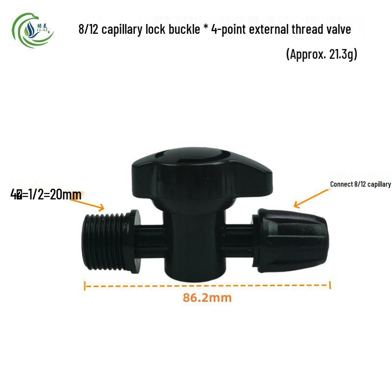Capillary Fittings Set: 8/12 Straight, Elbow, Tee, 9/12 Connector, Garden Irrigation Auto-Watering