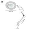 LED Magnifying Lamp Metal Swing Arm Magnifier Lamp - Stepless Dimming 3 Color Modes 5X Magnification Adjustable