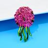 Rhinestone Pitaya Jellyfish Brooches For Women Fruit Pin Enamel Fashion Jewelry High Quality New Arrival