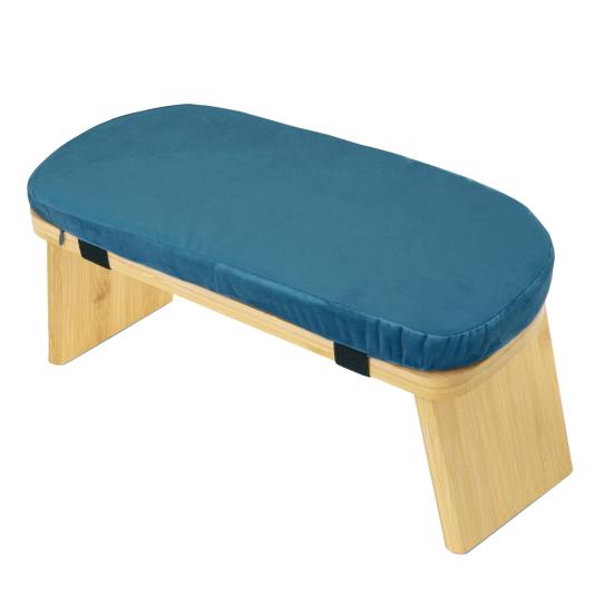 Wooden Meditation Bench Ergonomic Folding Meditation Chair with Cushion Heavy Duty Portable Seiza Prayer Yoga Kneeling Stool