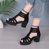 Fashion Women High Heel Sandals Summer Rome Fashion Hollow Platform Sandals Comfortable Outdoor Casual Dress Shoes Sandalias De Mujer