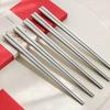 316L Stainless Steel Chopsticks 5 Pairs Reusable Metal Chopsticks Non-slip Rust Resistant Chop Sticks For Home Restaurant Dinner Kitchen Utensils