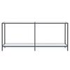 VidaXL Console Table White 180x35x75.5 Cm Tempered Glass