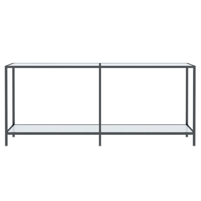 VidaXL Console Table White 180x35x75.5 Cm Tempered Glass