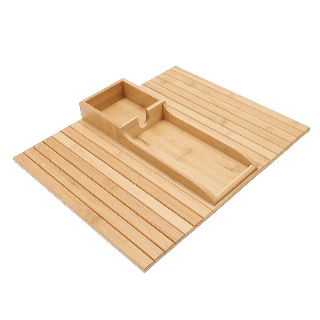 Sofa Arm Tray Anti Slip Foldable Wood Couch Armrest Table for Phone Tablet Cup Remote Control Snacks