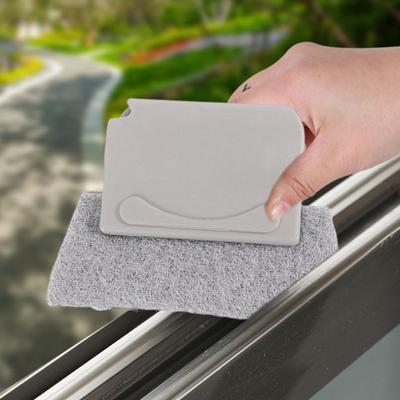 3Pcs Window Track Cleaner Brush Dual-Head Crevice Brush Ergonomic Handle Window Groove Sliding Door Cleaning Brush