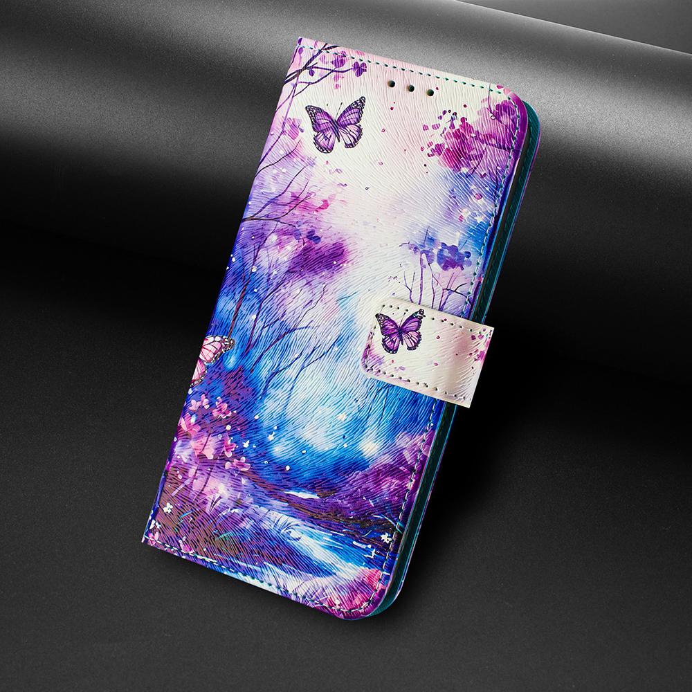 Coloured Drawing Wallet Case for Realme C67 C65 C63 C61 C55 C53 C51 Narzo 60 50 Pro 60X N55 N53 Shockproof Stand Phone Cover