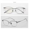 Women's Fashionable Pure Titanium Myopia Glasses Frame, Thin Eyebrow Design - Fits Prescription Lenses, Style 8125