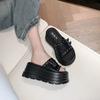 Fashion 8CM Women's Chunky Slippers Summer High Platform Wedges Punk Shoes Woman Buckle Beach Flip Flops Thick Bottom Sandalias Mujer