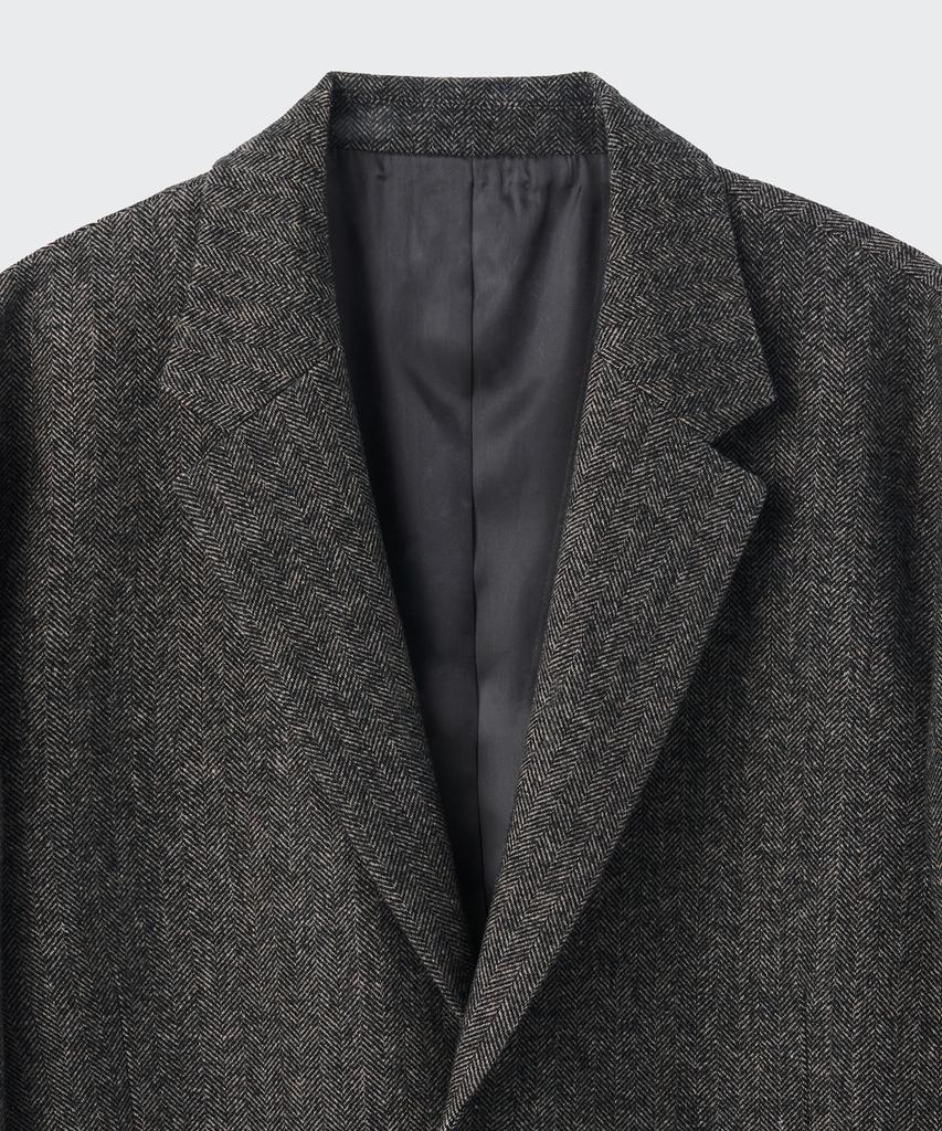 Musinsa Standard Wool Blend Herringbone Relaxed Blazer [Brown]