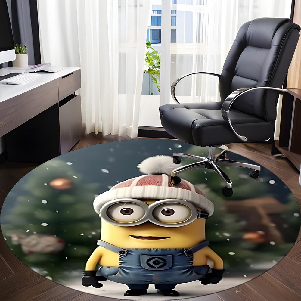 1pc Minion Christmas Chair Carpet for Office Non-Slip,Machine Washable Rug for Office, Room - Holiday Decor - Machine Made yy251017258