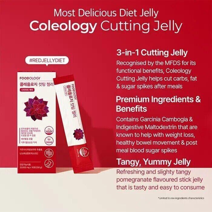 FOODOLOGIE Coléologie Coupe Gelée (10ch) - Brûleur de graisse Coupe de glucides Minceur Garcinia Cambogia