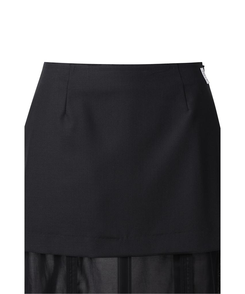 RECODE Side Slit Lining Patch Skirt