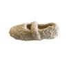Plush Warm Flat Shoes Autumn and Winter New Round Toe One Strap Soft Sole Non-slip Cotton Shoes