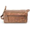 Buffalo Leather Toiletry Bag Shaving Dopp Kit Travel Organizer Cosmetic Case