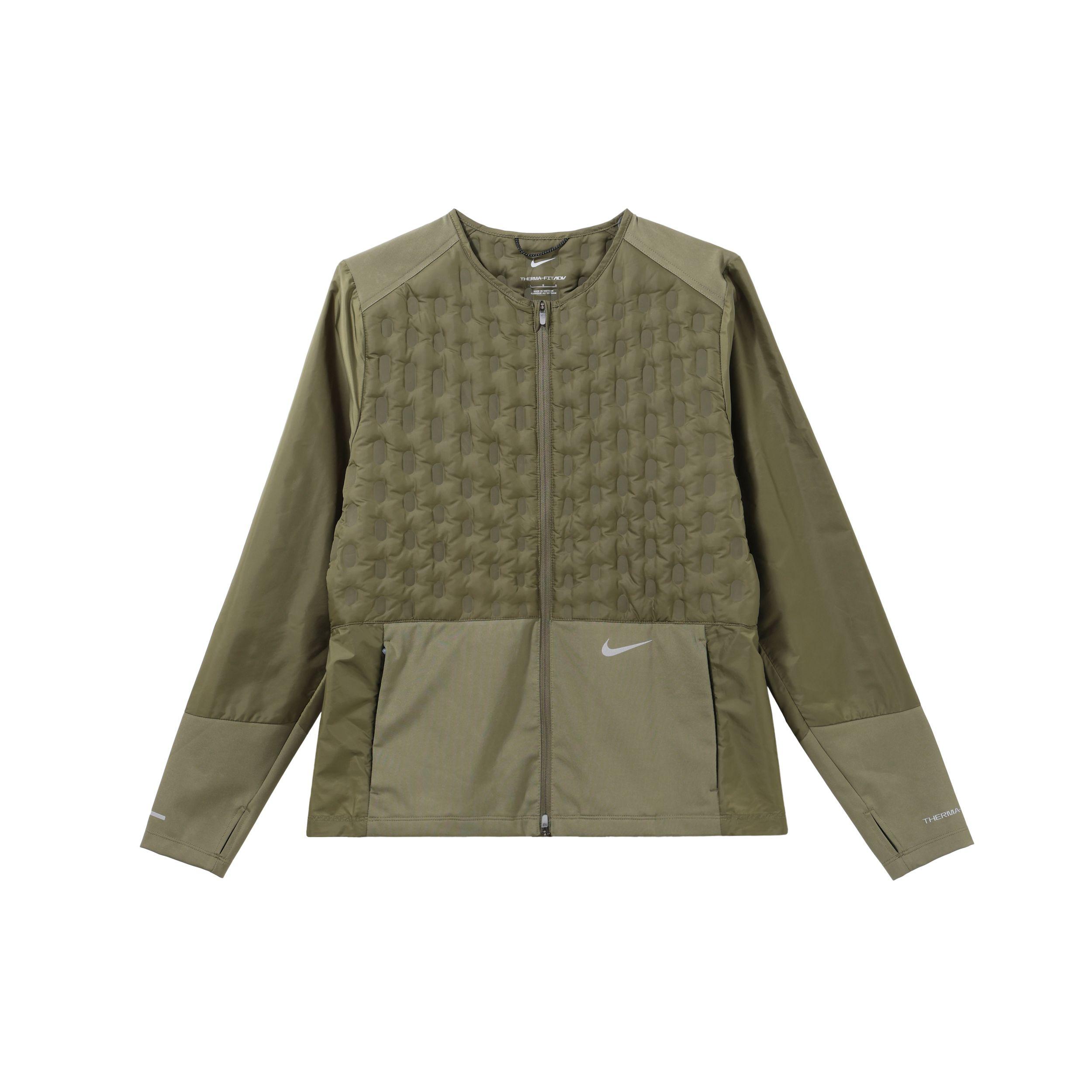 Nike Therma-FIT ADV Down Fill Women s Running Jacket Medium Olive Reflect Silver DQ6710-222 L