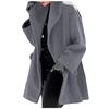 Dámský šálový límec Fleece kabát Elegantní směs kabátů Dlouhý kabát Svrchní oděvy Bundy