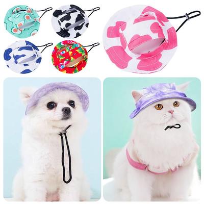 Fashion Adjustable Pet Sun Cap Anti Stripping Sun Protection Sport Hat Breathable Dog Bucket Hat Outdoor