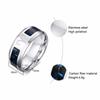 Xiaomi Vnox Aries Ring for Men 12 Horoscope Stainless Steel with Carbon Fiber Wedding Band Casual Male Alliance
