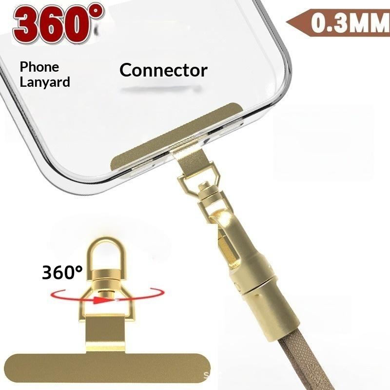 2/4 Piezas Correa para Teléfono Móvil Pieza Conector de Seguridad Rotación 360° Correa para Teléfono de Acero Metálico Pestaña de Correa para Teléfono Móvil Parche de Correa para Teléfono Junta