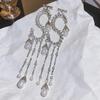 High-End Metal 'S' Pearl Tassel Earrings - Exquisite Light Luxury Jewelry