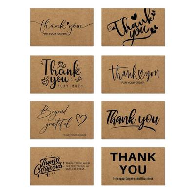 50pcs Thank You Cards Pack Add Your Greetings Word To Customer Clients Greetings