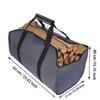 Heavy-Duty Firewood Carrier Bag Large Capacity with Sturdy Handles Log Transporter Scratch-resistant Oxford Cloth