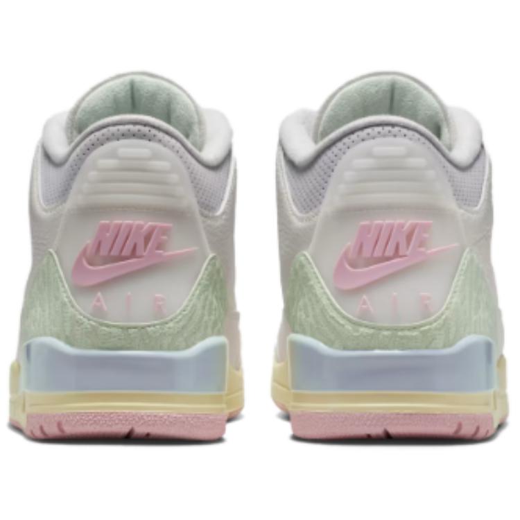 Air Jordan 3 Retro Spring Is In The Air Men Sneakers White Sail Jade-Aura-Aura-Iced-Carmine-Muslin-Iris-Whisper IF4396-100