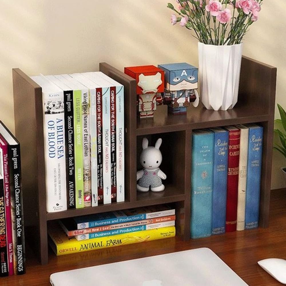 

Desk tabletop expandable book wooden desk tabletop desk high load easy to picture book storage shelf, bookshelf, shelf, customizable, rack, storage,