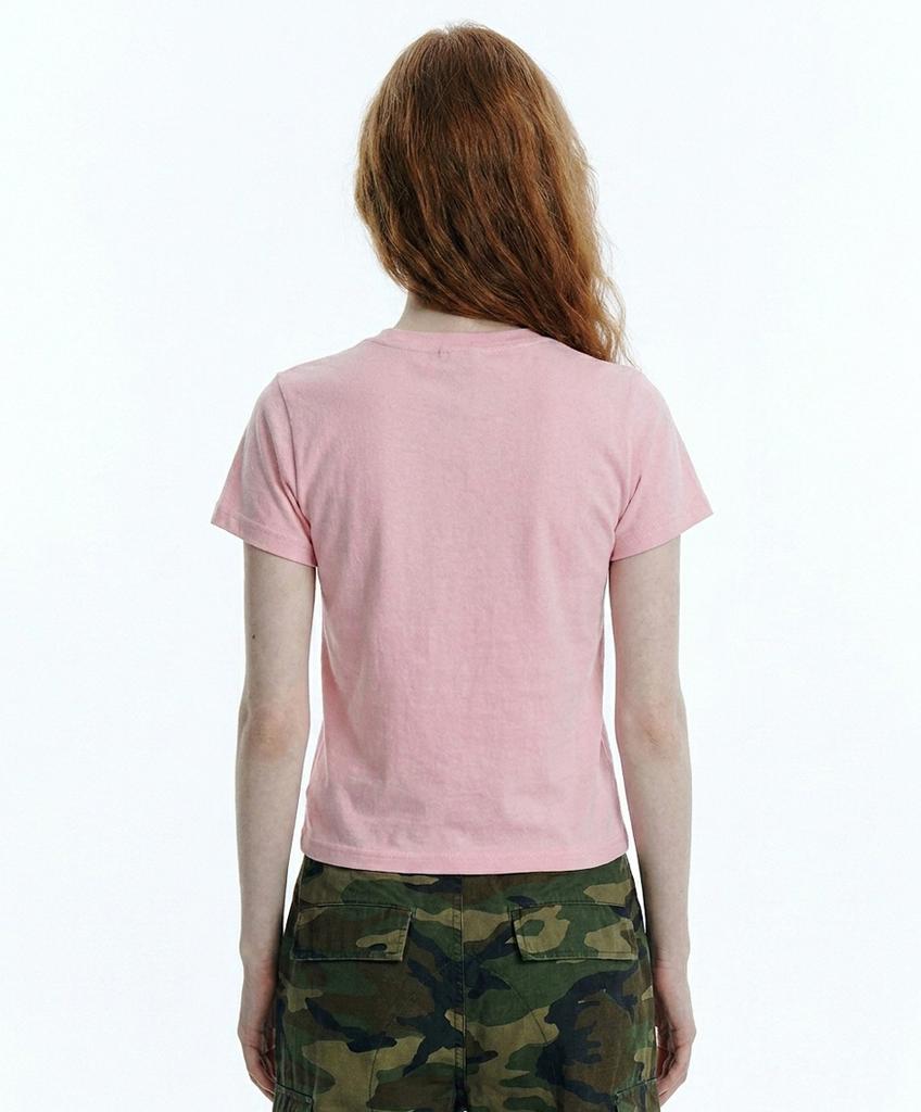 REBRENNER Dtf 20S Devil Standard Short Sleeve T-Shirt New Pink