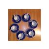Porcelain Hand Embroidered Blue Color Patterned Authentic 12 Piece Turkish Coffee Cup Set For 6 Persons.