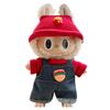For Labubu 17cm Dolls Clothes Plush Cartoon Set No Doll Doll Outfit Kawaii Dolls Dress Up Skirt Suit DIY Gift for Girls Kids