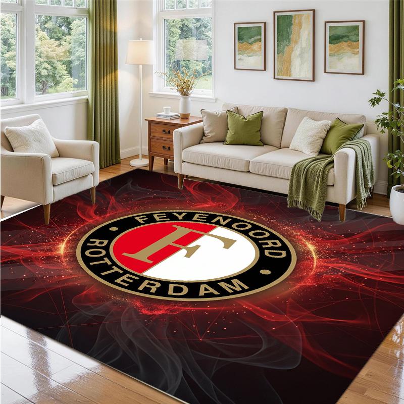 Tappeto in Velluto Cristallo Design Feyenoord Tappetino Decorativo Morbido per Camera da Letto Ingresso