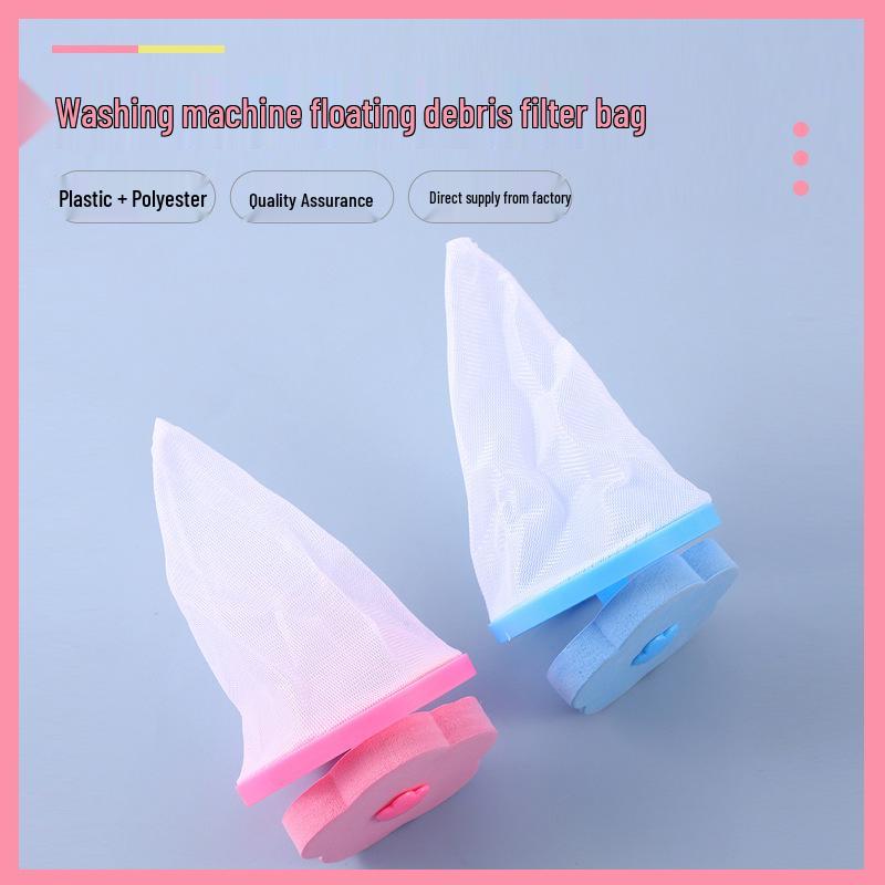 Plum Blossom Washing Machine Lint Catcher: Universal Floating Debris Filter Bag