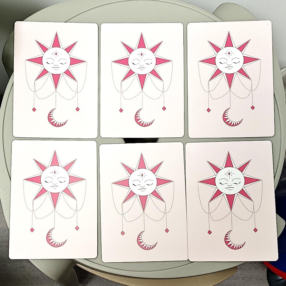 Romantic Love Oracle Deck 42 Pcs Heart Chakra Oracle Cards 10.5*7.5cm In Spanish Language