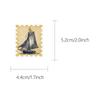 50pcs Retro Blue Nautical Stickers for Laptop, Journal, Phone Case - Waterproof DIY Decor