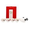 Kung Fu tea set, ceramic side handle pot, one pot, four cups, wedding souvenir gift box, opening snowflake gift.