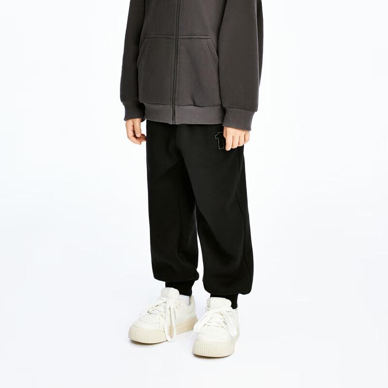 little MO&Co. Kids  Unisex Fleece-Lined Parent-Child Cuffed Sweatpants 120